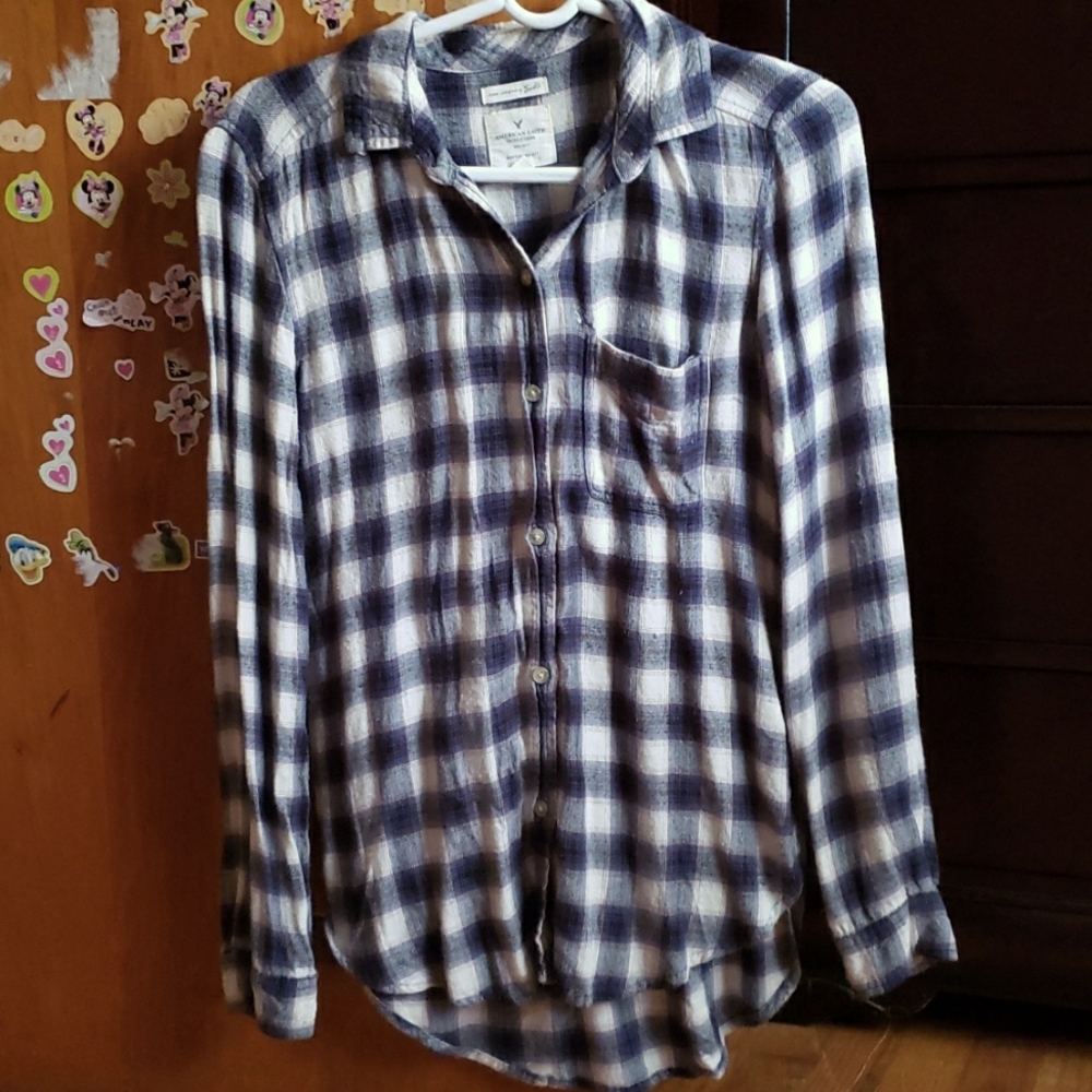 Soft Blue & White Flannel